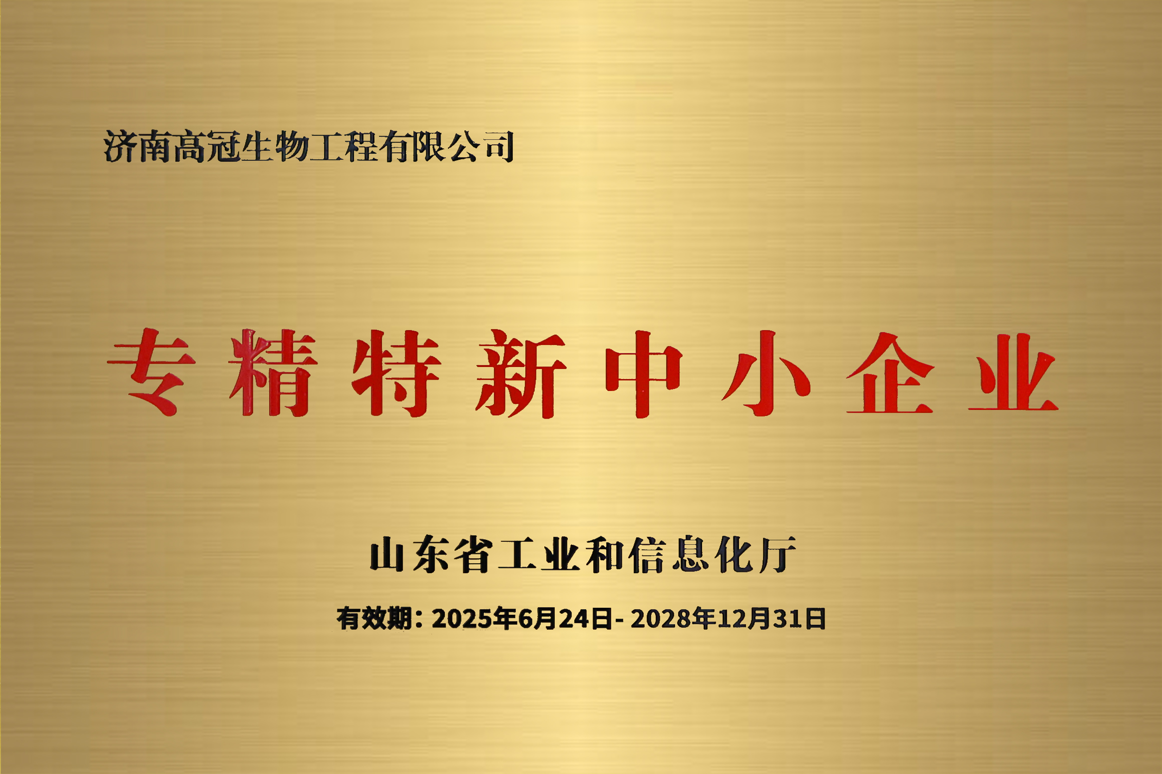 赫冠集團(tuán)—濟(jì)南高冠榮膺省級(jí)＂專(zhuān)精特新
